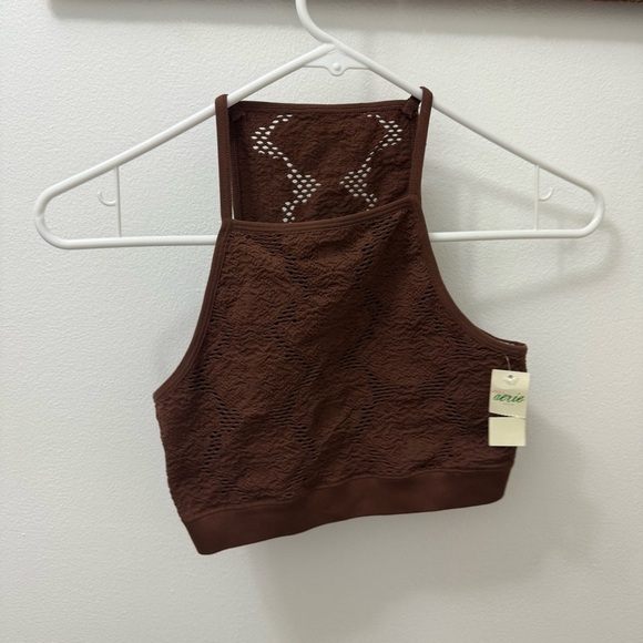 Aerie Real Good Crop Tank Top Size XSmall brown new with tags - Picture 8 of 9